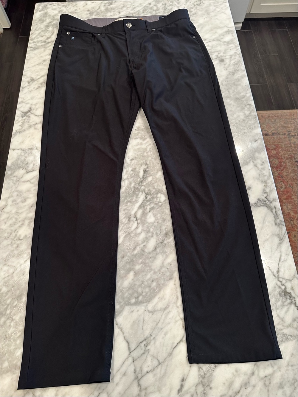 Tailor Vintage Men’s Black LuxePerformance New Canaan Slim Fit Pants 36x32